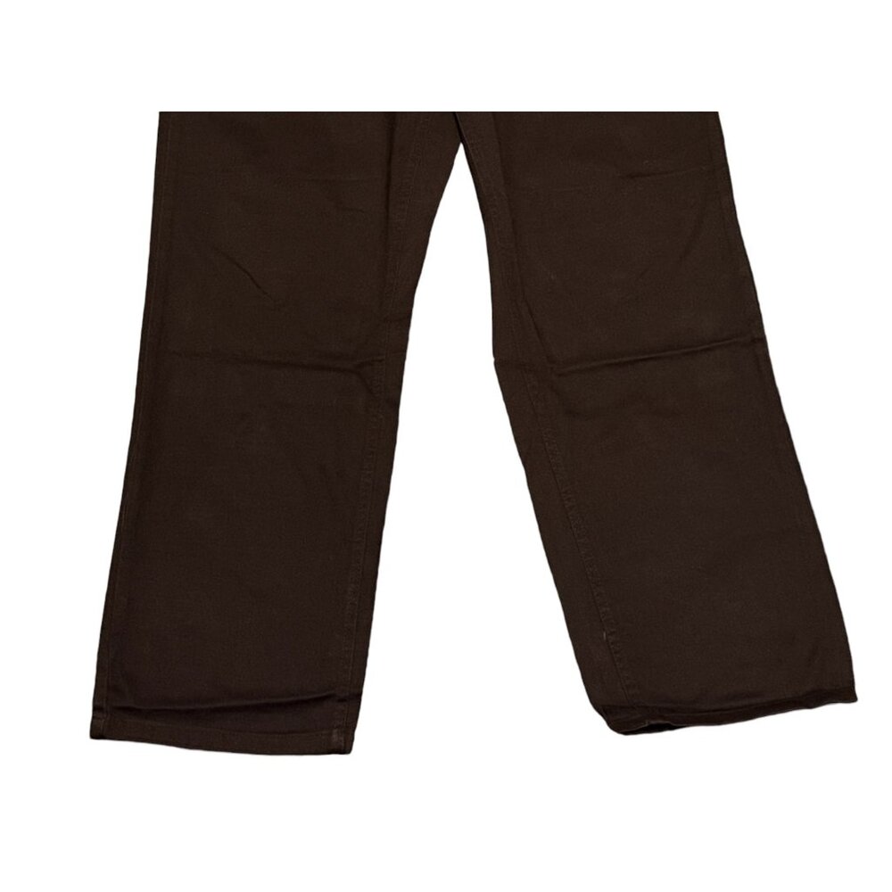 Woman Within NWOT Perfect Relaxed Cotton Jean Sz 12 Wide Brown - Picture 8 of 16